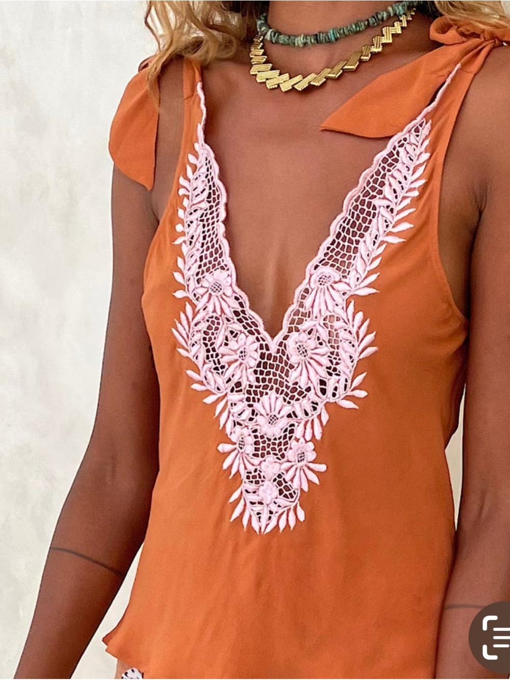 🌼Chasing Unicorns Silk Tie Camisole Top